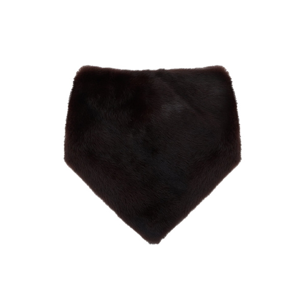 Yves Salomon Mink Fur Bandana in Bordeaux | Scarves | Luxury Shoes 