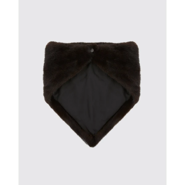 Yves Salomon Mink Fur Bandana in Brown | Scarves | Luxury Shoes 