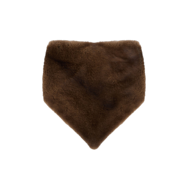 Yves Salomon Mink Fur Bandana in Brown | Scarves | Luxury Shoes 