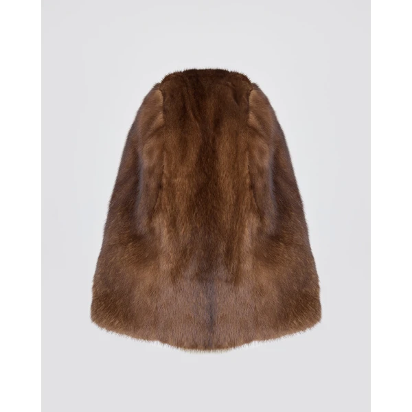 Yves Salomon Mink Fur Hood in Brown | Hats | Luxury Shoes 