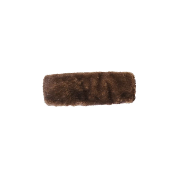 Yves Salomon Mink Fur and Leather Headband in Brown | Hair Accessories | Luxury Shoes 