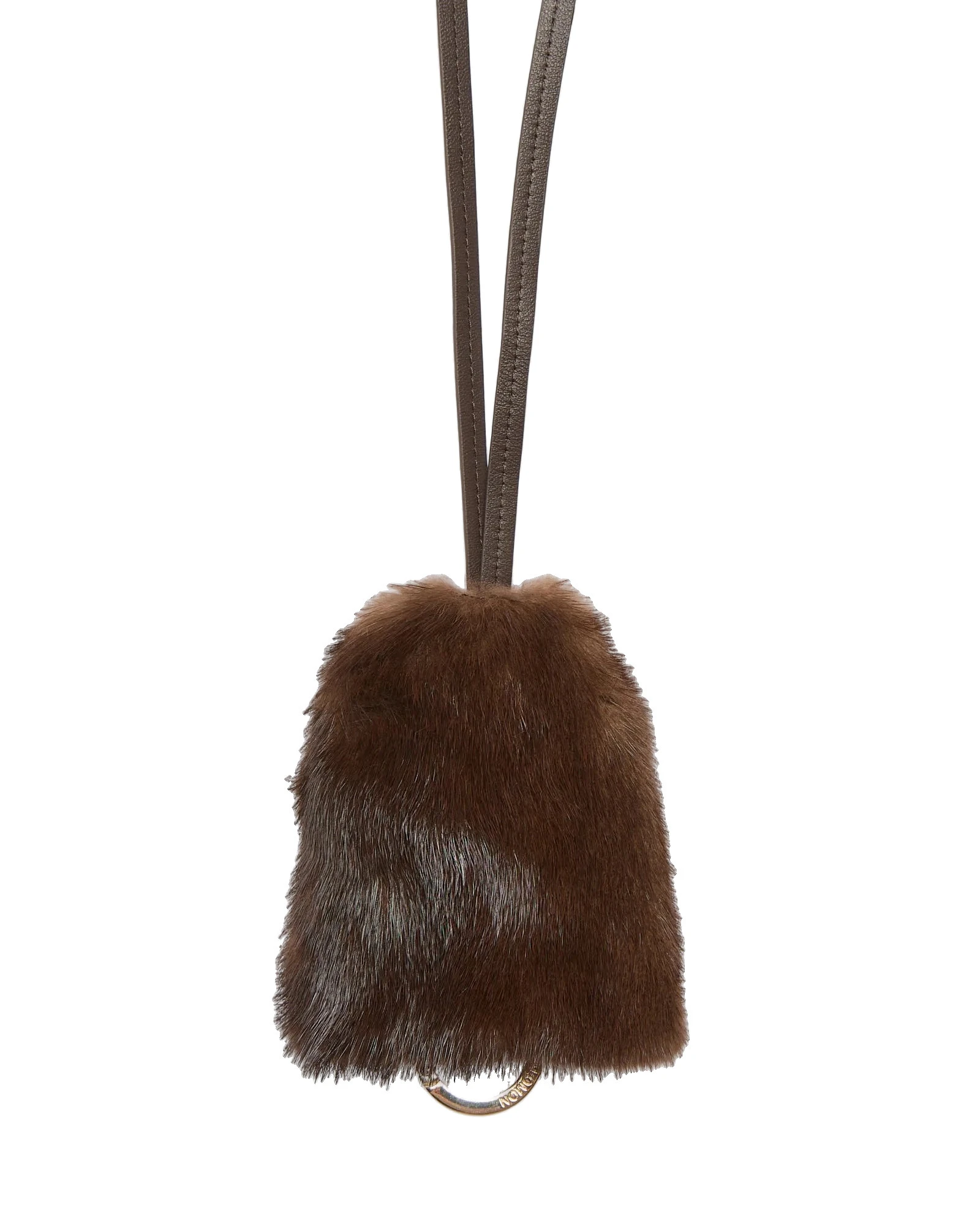Yves Salomon Mink Fur and Leather Key Holder in Brown Yves Salomon Mink Fur and Leather Key Holder in Brown | Women | Luxury Shoes