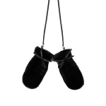 Yves Salomon Mink Fur and Leather Mittens in Black | Women | Luxury Shoes 