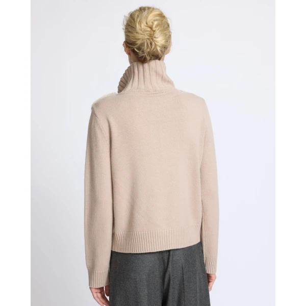 Yves Salomon Mink Fur and Merino Knit Jacket in Beige | Mink Jacket | Luxury Shoes 