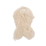 Yves Salomon Mongolian Shearling Scarf in Beige | Scarves | Luxury Shoes 