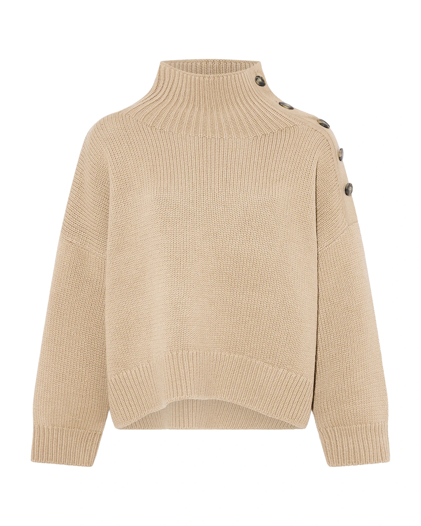 Yves Salomon Oversized Cashmere Wool Knit Jumper in Beige Yves Salomon Oversized Cashmere Wool Knit Jumper in Beige | Women | Luxury Shoes