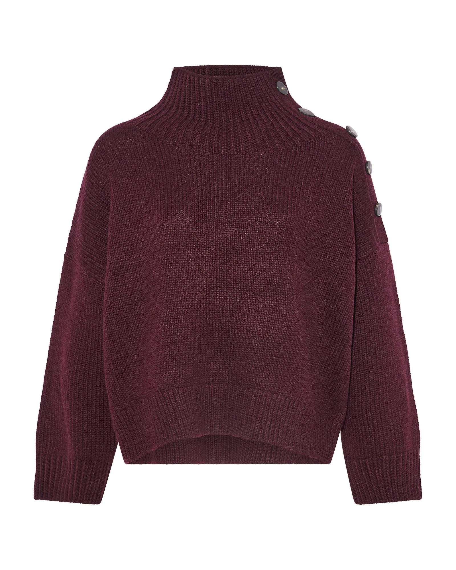 Yves Salomon Oversized Cashmere Wool Knit Jumper in Bordeaux Yves Salomon Oversized Cashmere Wool Knit Jumper in Bordeaux | Women | Luxury Shoes
