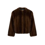 Yves Salomon Oversized Long-Haired Mink Fur Jacket in Brown | Mink Jacket | Luxury Shoes 