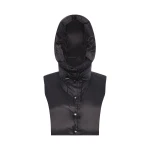 Yves Salomon Padded Hood Bib in Water-Repellent Technical Fabric in Black | Women | Luxury Shoes 