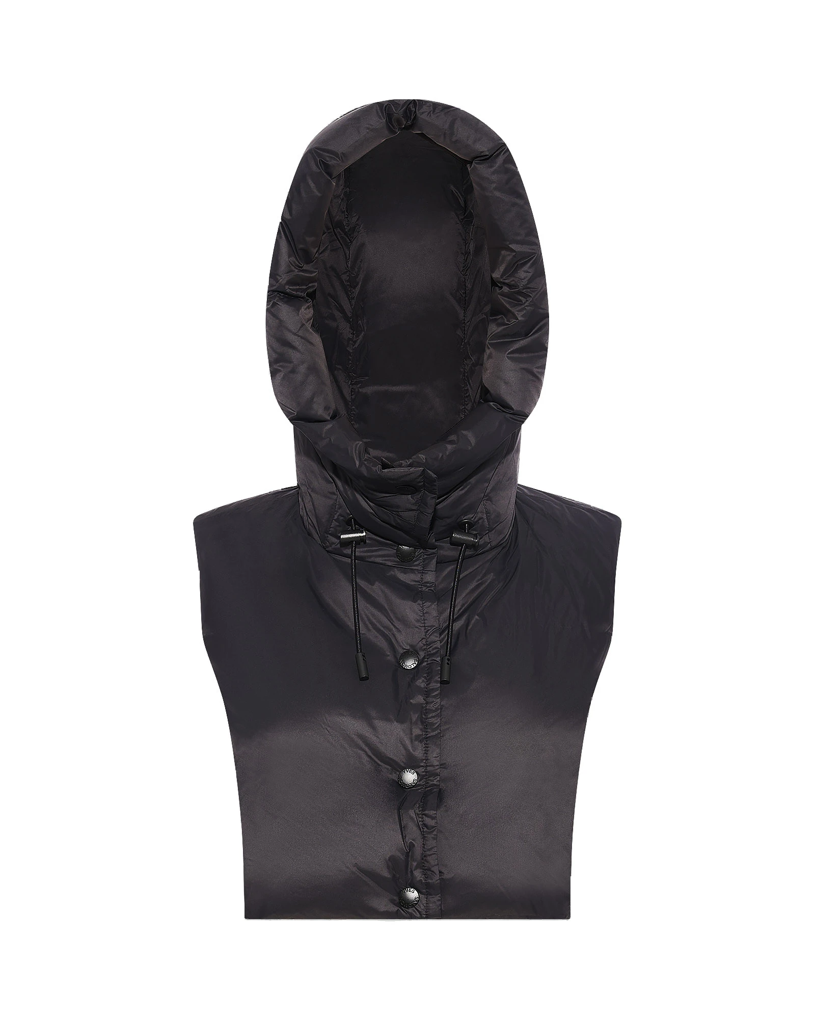 Yves Salomon Padded Hood Bib in Water-Repellent Technical Fabric in Black Yves Salomon Padded Hood Bib in Water-Repellent Technical Fabric in Black | Women | Luxury Shoes