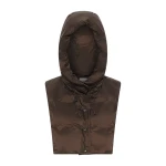 Yves Salomon Padded Hood Bib in Water-Repellent Technical Fabric in Brown | Women | Luxury Shoes 