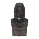 Yves Salomon Padded Hood Bib in Water-Repellent Technical Fabric in Charcoal | Women | Luxury Shoes 