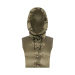 Yves Salomon Padded Hood Bib in Water-Repellent Technical Fabric in Khaki | Women | Luxury Shoes 