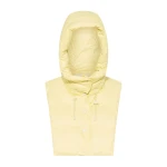 Yves Salomon Padded Hood Bib in Water-Repellent Technical Fabric in Pale Yellow | Women | Luxury Shoes 