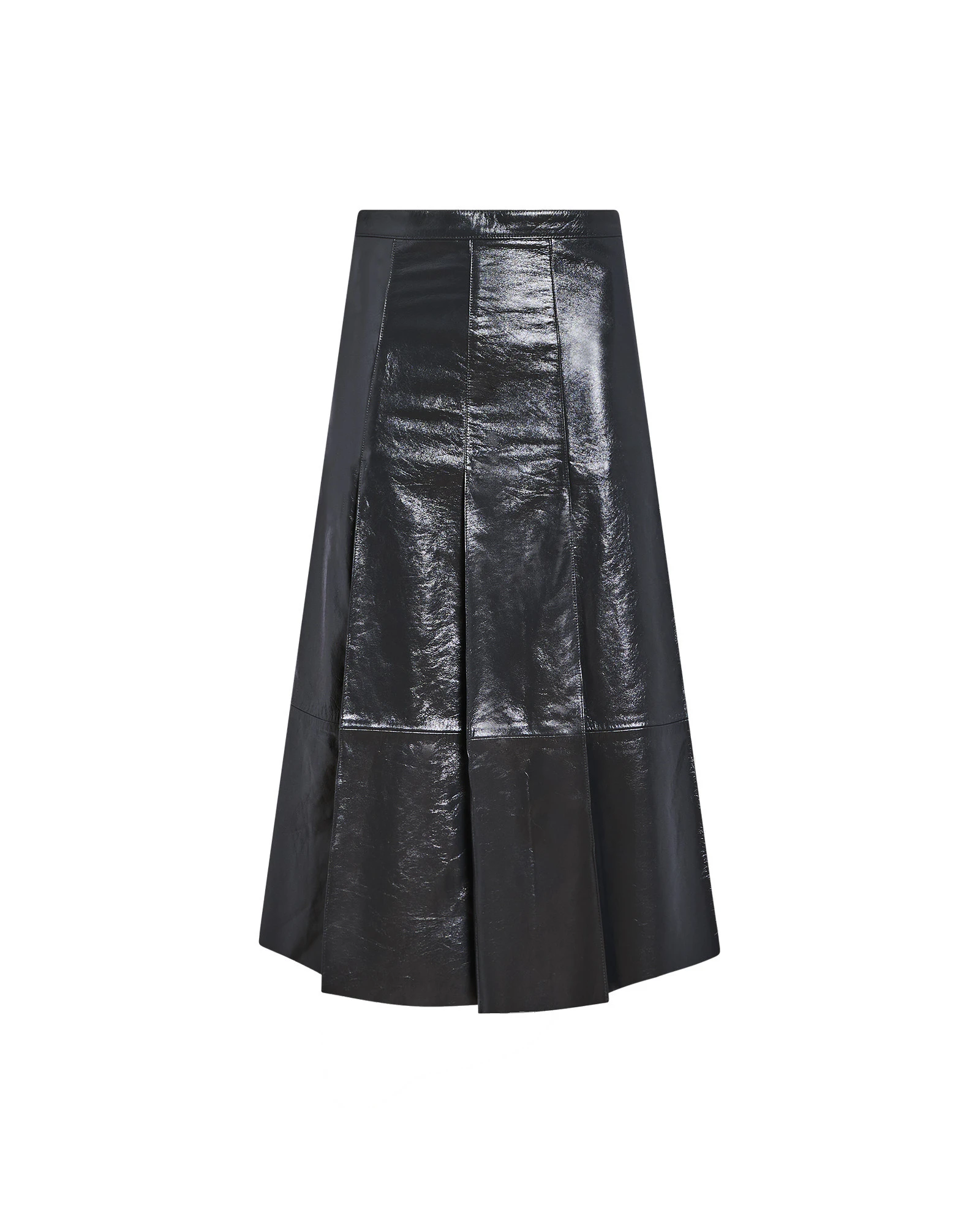 Yves Salomon Pleated Patent Lambskin Leather Skirt in Grey Yves Salomon Pleated Patent Lambskin Leather Skirt in Grey | Leather Skirts | Luxury Shoes