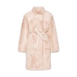 Yves Salomon Reversible Belted Coat in Toscana Lambskin in Pink | Women | Luxury Shoes 