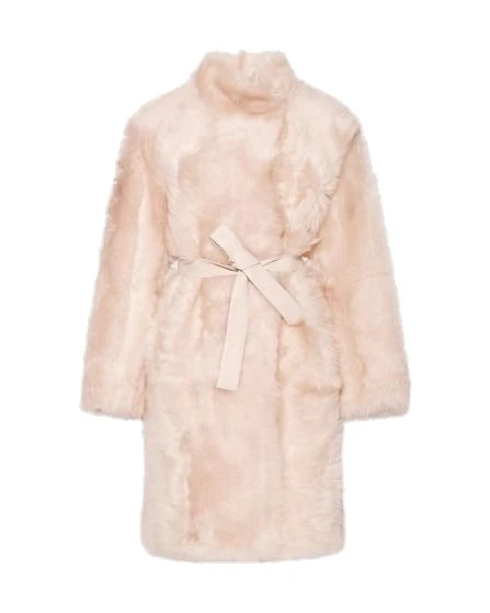 Yves Salomon Reversible Belted Coat in Toscana Lambskin in Pink Yves Salomon Reversible Belted Coat in Toscana Lambskin in Pink | Women | Luxury Shoes