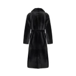 Yves Salomon Reversible Belted Long Shearling Coat in Brown | Women | Luxury Shoes 