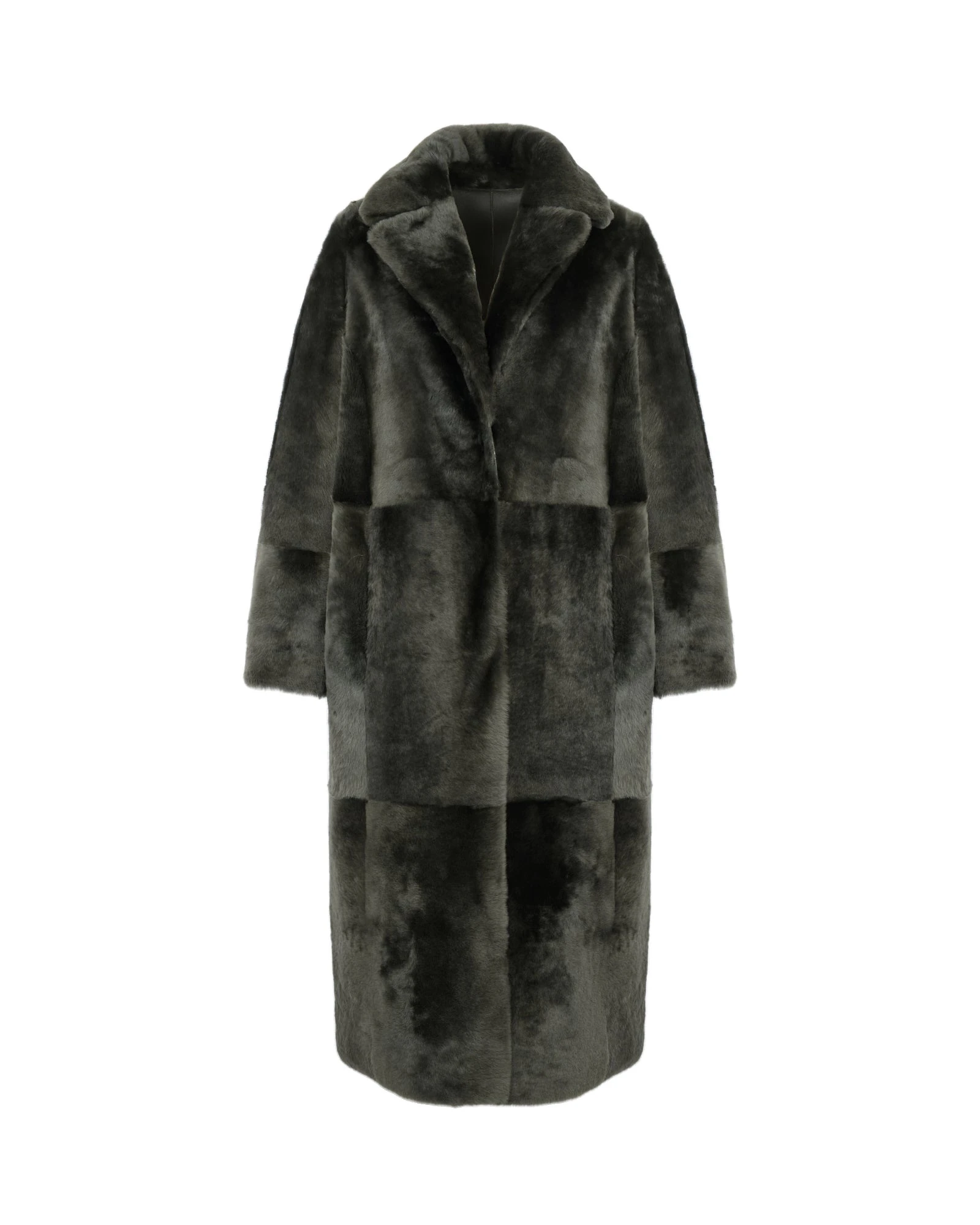 Yves Salomon Reversible Belted Long Shearling Coat in Dark Green Yves Salomon Reversible Belted Long Shearling Coat in Dark Green | Women | Luxury Shoes