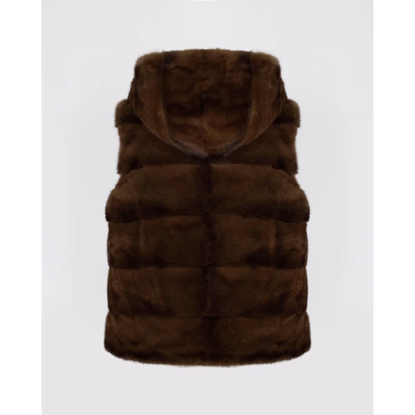 Yves Salomon Reversible Flannel and Mink Fur Sleeveless Gilet in Camel | Vests | Luxury Shoes 