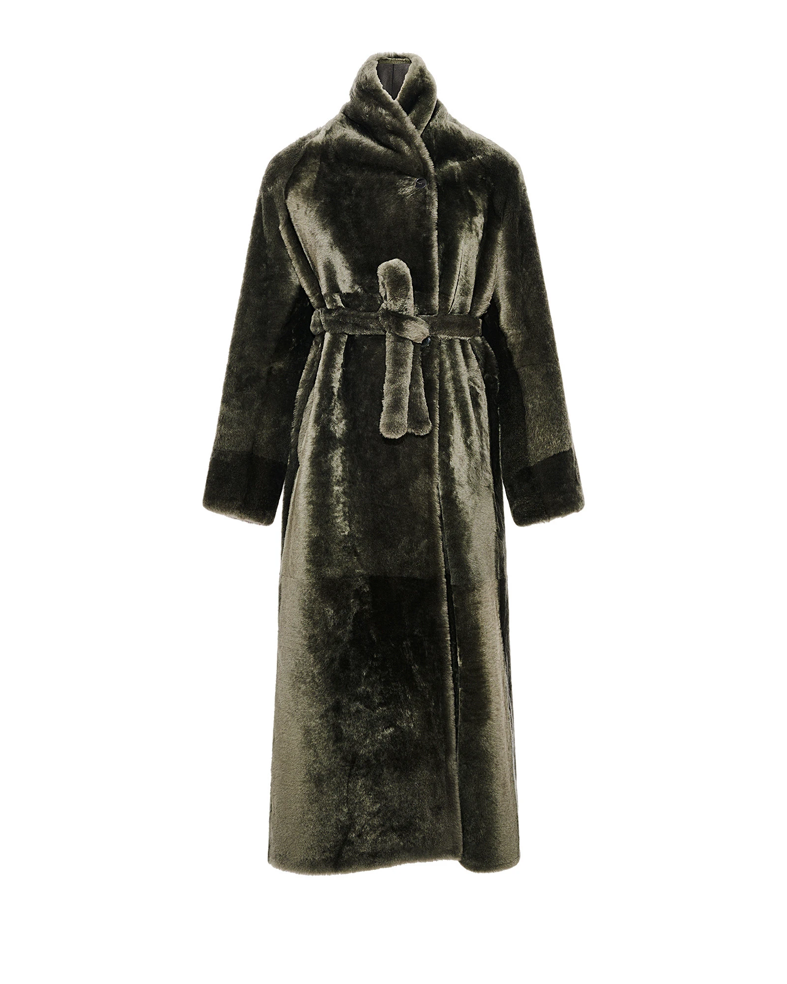 Yves Salomon Reversible Long Lacon Lamb Shearling Coat in Dark Green Yves Salomon Reversible Long Lacon Lamb Shearling Coat in Dark Green | Shearling Coat | Luxury Shoes