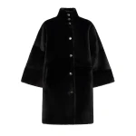 Yves Salomon Reversible Oversized Lamb Shearling Coat in Brown | Shearling Coat | Luxury Shoes 