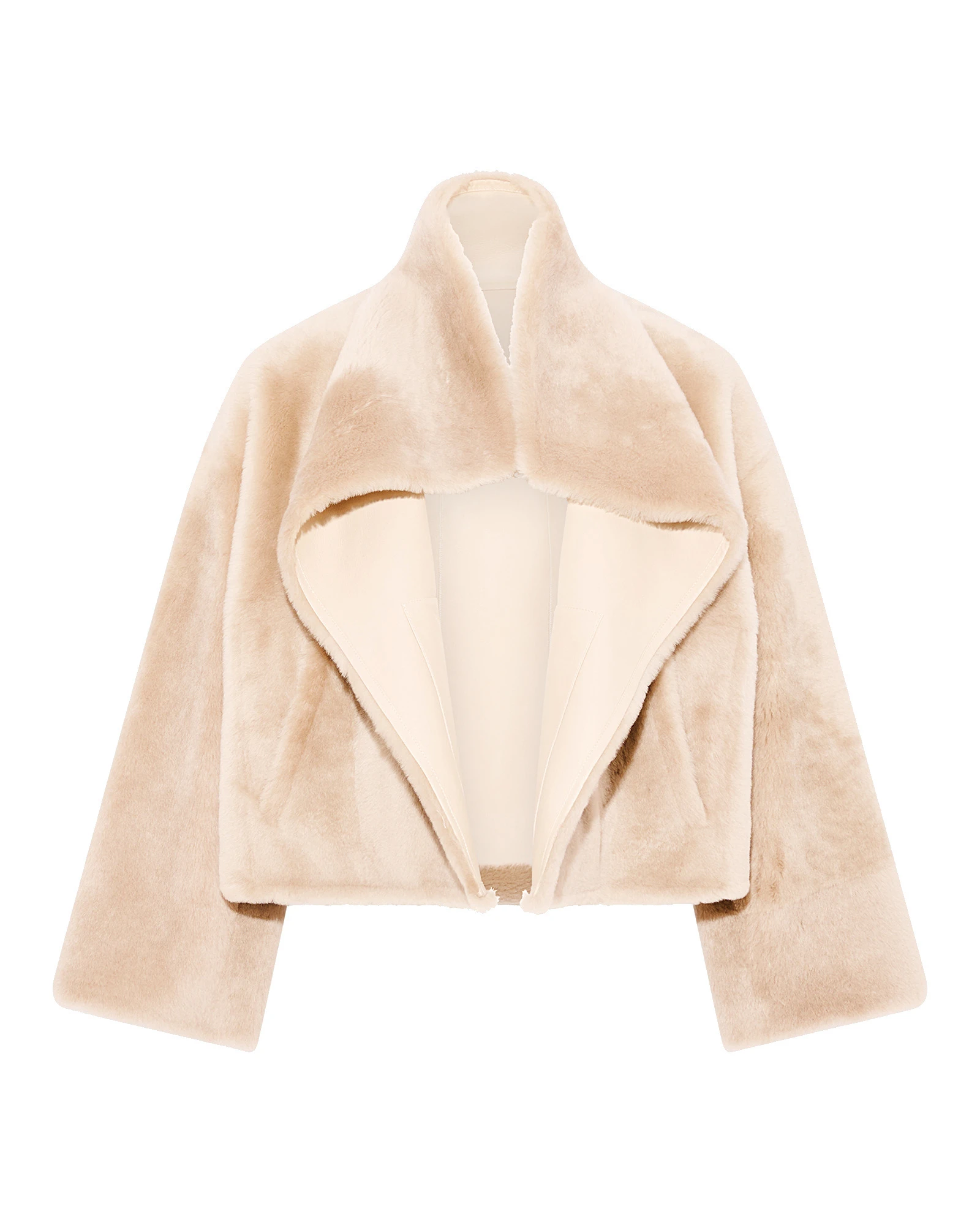 Yves Salomon Reversible Short Lacon Lambskin Shearling Jacket in Beige Yves Salomon Reversible Short Lacon Lambskin Shearling Jacket in Beige | Shearling Jackets | Luxury Shoes