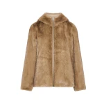 Yves Salomon Reversible Water-Repellent Hooded Jacket with Mink Fur in Beige | Jackets | Luxury Shoes 
