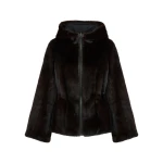 Yves Salomon Reversible Water-Repellent Hooded Jacket with Mink Fur in Black | Jackets | Luxury Shoes 