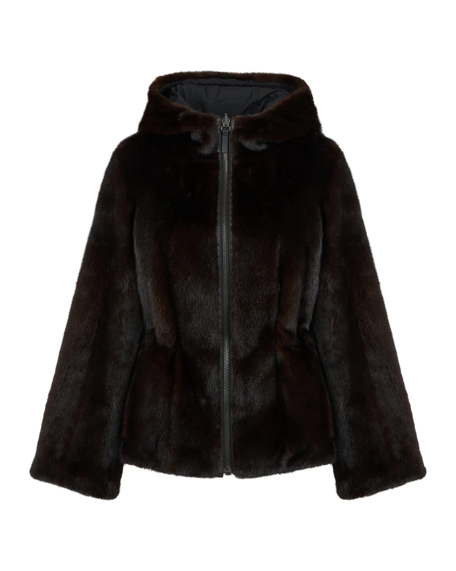 Yves Salomon Reversible Water-Repellent Hooded Jacket with Mink Fur in Black Yves Salomon Reversible Water-Repellent Hooded Jacket with Mink Fur in Black | Jackets | Luxury Shoes