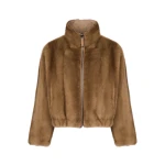 Yves Salomon Reversible Water-Repellent Jacket with Mink Fur in Beige | Women | Luxury Shoes 