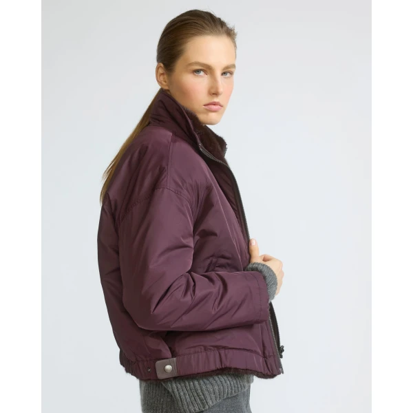 Yves Salomon Reversible Water-Repellent Jacket with Mink Fur in Deep Bordeaux | Jackets | Luxury Shoes 