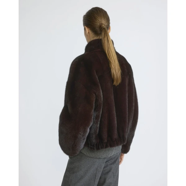 Yves Salomon Reversible Water-Repellent Jacket with Mink Fur in Deep Bordeaux | Jackets | Luxury Shoes 