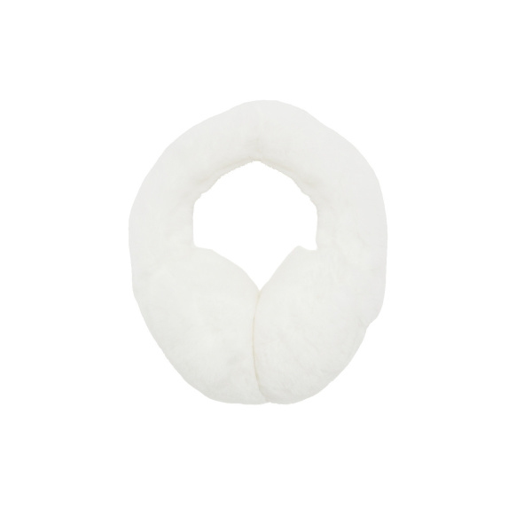 Yves Salomon Rex Rabbit Fur Earmuffs in White | Hats | Luxury Shoes 