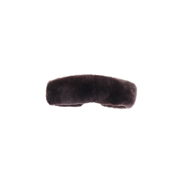 Rex Rabbit Fur Headband in Brown