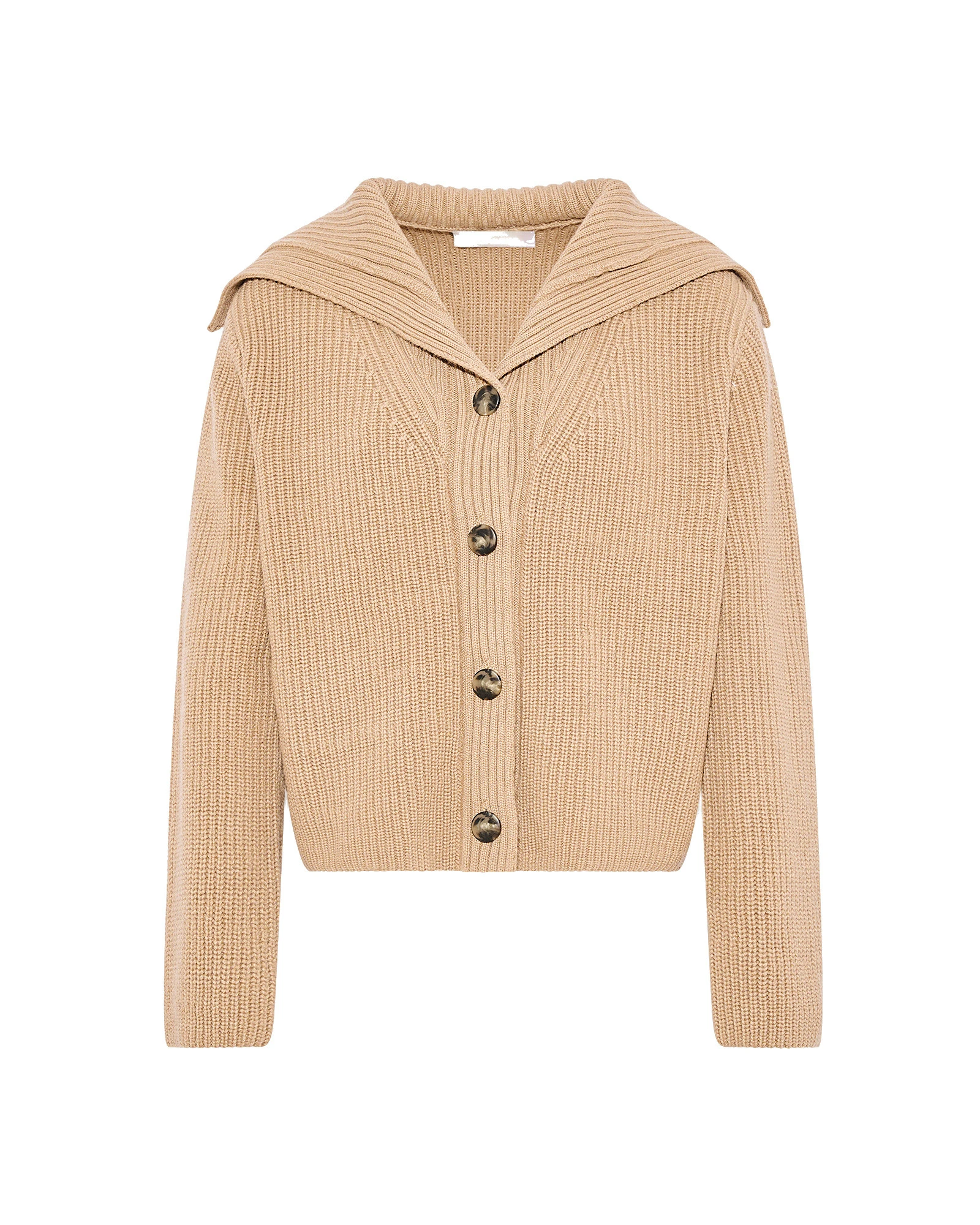 Yves Salomon Sailor Collar Knit Cardigan in Beige Yves Salomon Sailor Collar Knit Cardigan in Beige | Cardigan | Luxury Shoes