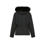 Yves Salomon Short Cotton Parka with Fox and Rabbit Fur in Black | Jackets | Luxury Shoes 