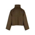 Yves Salomon Short Double-Sided Cashmere Wool Jacket with Lambskin Leather in Brown | Jackets | Luxury Shoes 