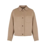 Yves Salomon Short Double-Sided Cashmere Wool Shirt in Beige | Jackets | Luxury Shoes 