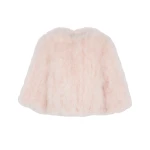 Yves Salomon Short Feather Jacket in Beige | Women | Luxury Shoes 