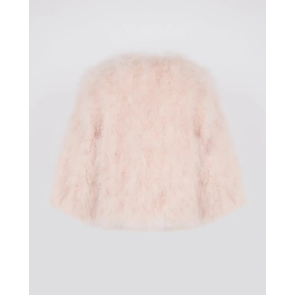 Yves Salomon Short Feather Jacket in Beige | Jackets | Luxury Shoes 