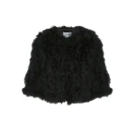 Yves Salomon Short Feather Jacket in Black | Women | Luxury Shoes 