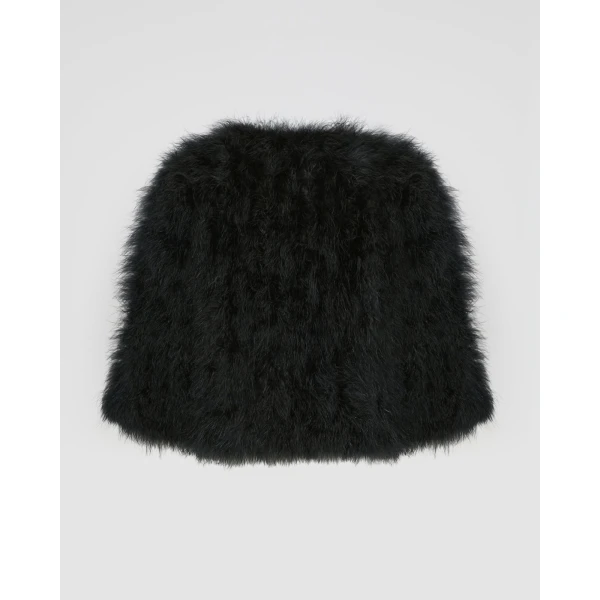 Yves Salomon Short Feather Jacket in Black | Jackets | Luxury Shoes 
