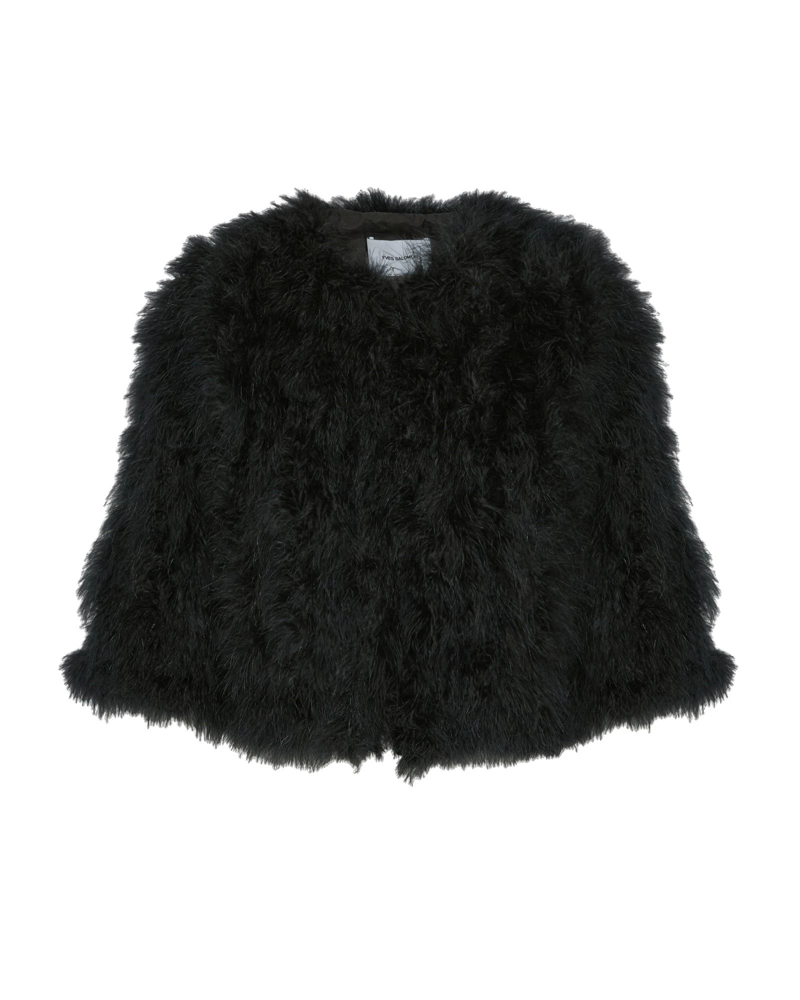 Yves Salomon Short Feather Jacket in Black Yves Salomon Short Feather Jacket in Black | Women | Luxury Shoes