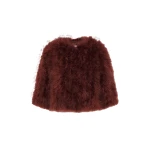 Yves Salomon Short Feather Jacket in Brown | Women | Luxury Shoes 