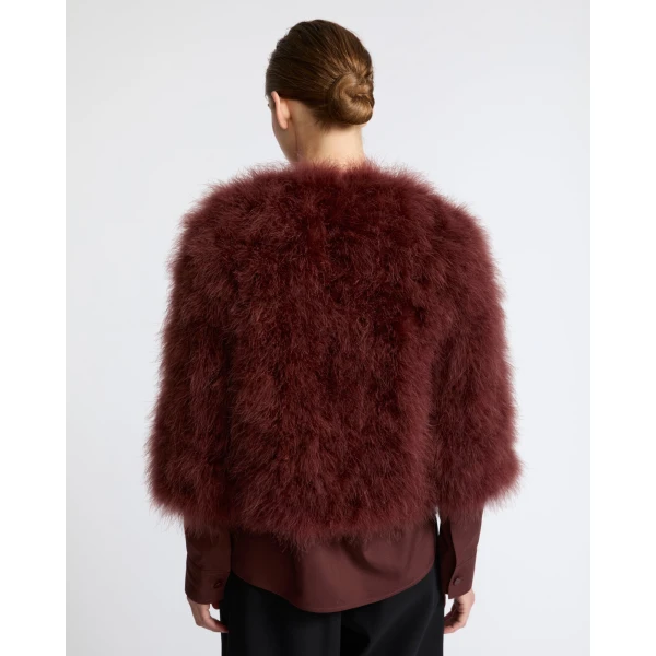 Yves Salomon Short Feather Jacket in Brown | Jackets | Luxury Shoes 