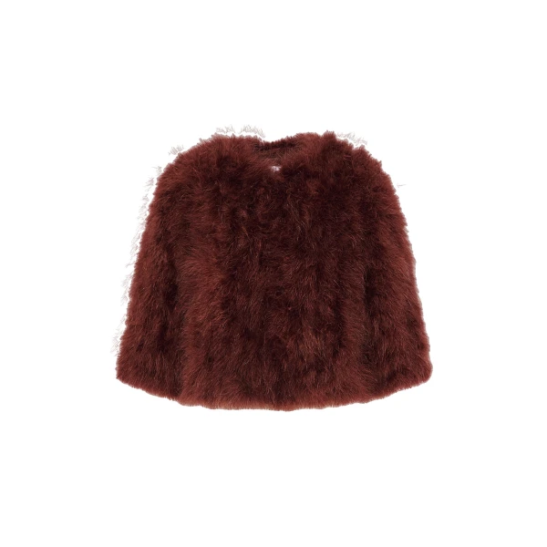 Yves Salomon Short Feather Jacket in Brown | Women | Luxury Shoes 