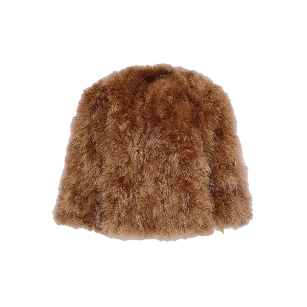 Short Feather Jacket in Camel