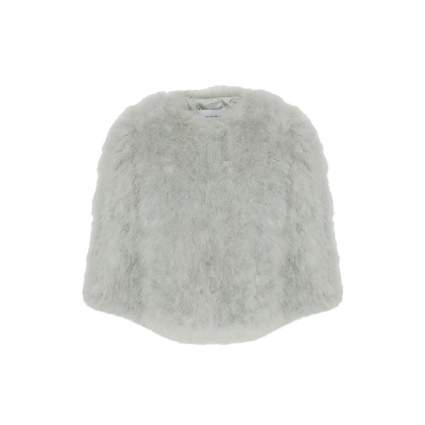 Yves Salomon Short Feather Jacket in Grey | Women | Luxury Shoes 