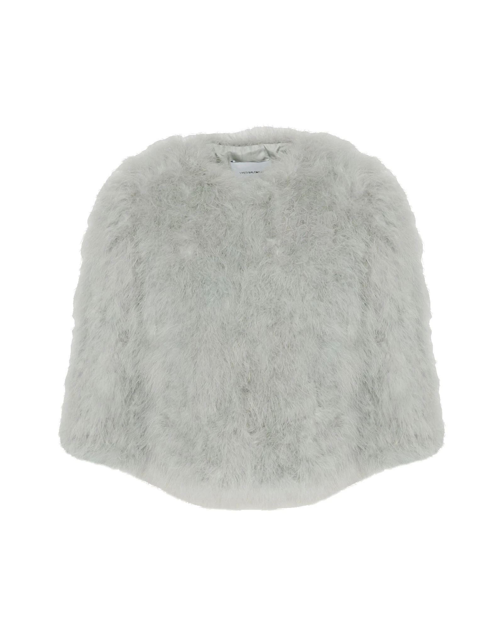 Yves Salomon Short Feather Jacket in Grey Yves Salomon Short Feather Jacket in Grey | Women | Luxury Shoes